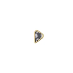 14K Gold Asymmetrical Triangular Polki Diamond Stud