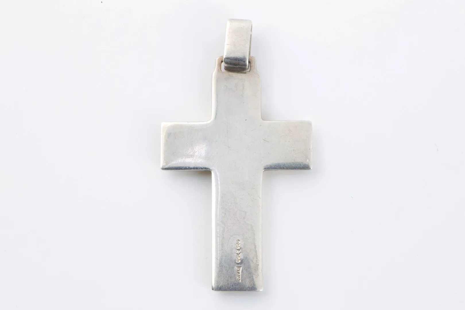 18k Yellow Gold & 925 Silver Cross Pendant (9.28g.)