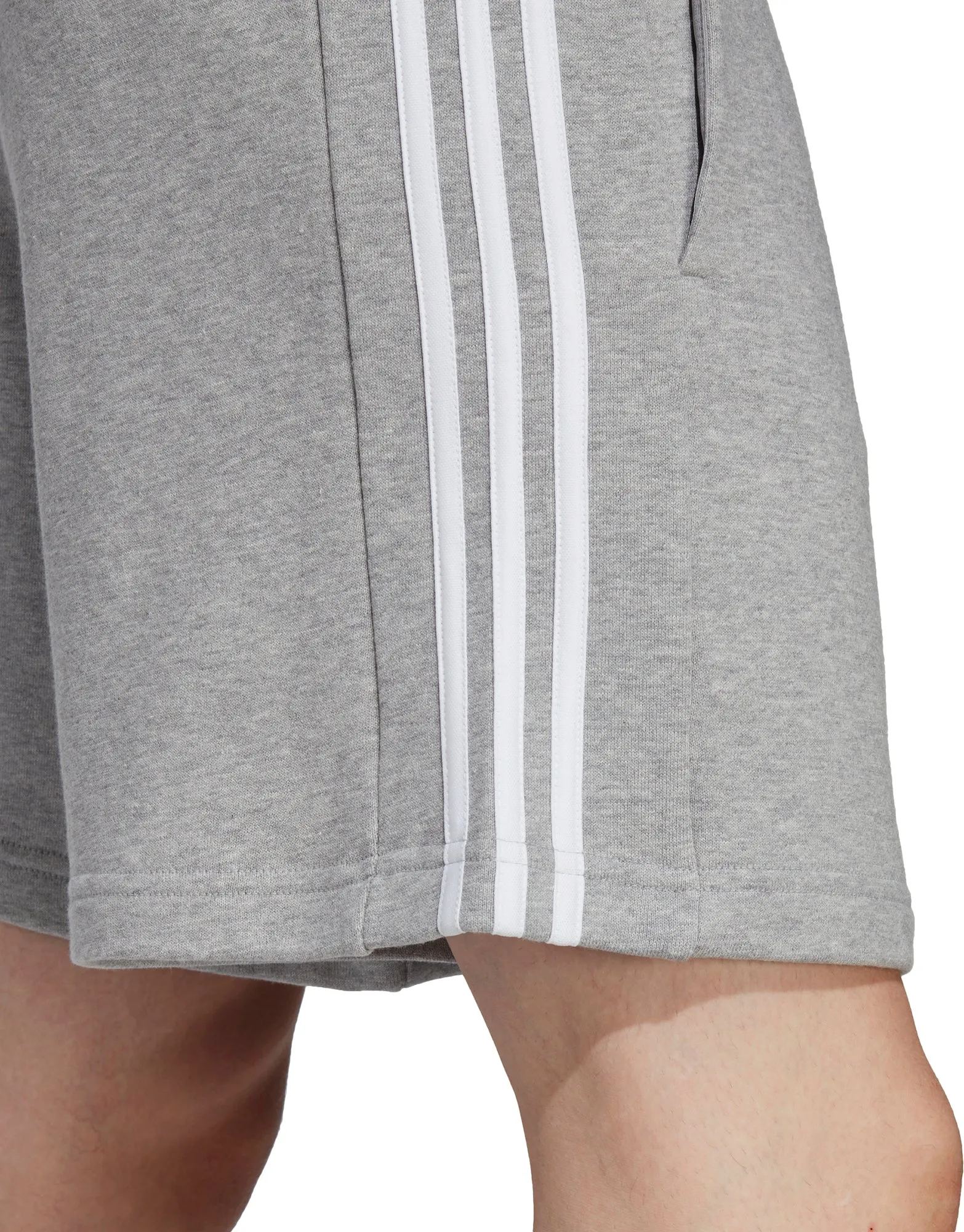 adidas Essentials 3 Stripes Mens Shorts - Grey