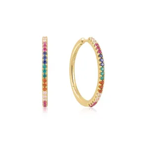 Ania Haie Pop Charms Rainbow Pave Hoop Earrings