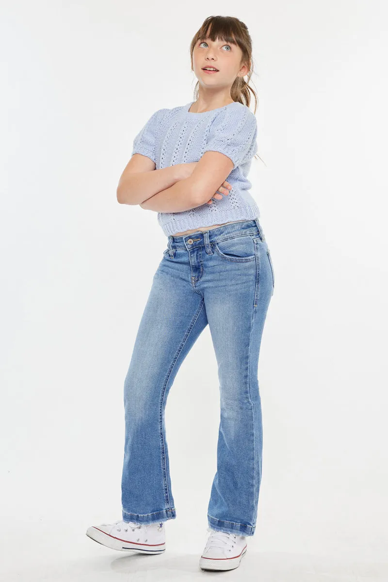 Aster Mid Rise Flare Kid Jeans