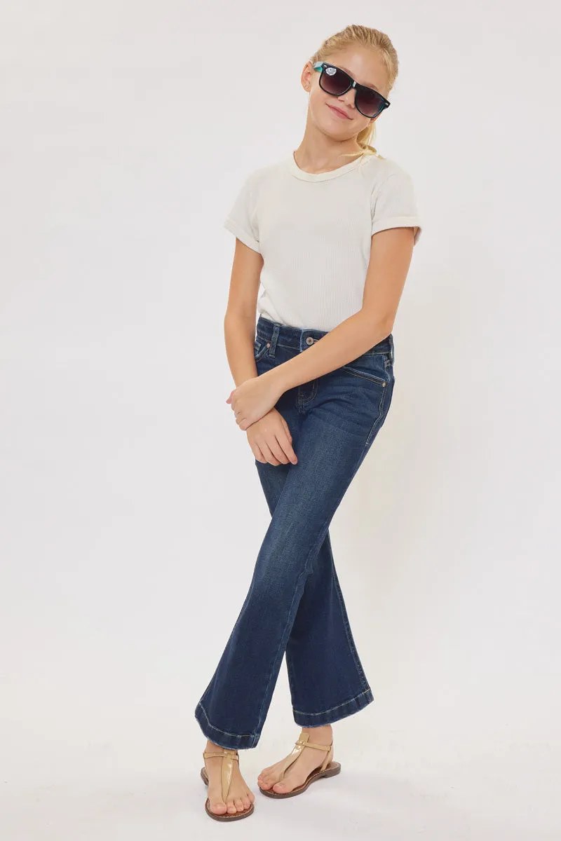 Aster Mid Rise Flare Kid Jeans