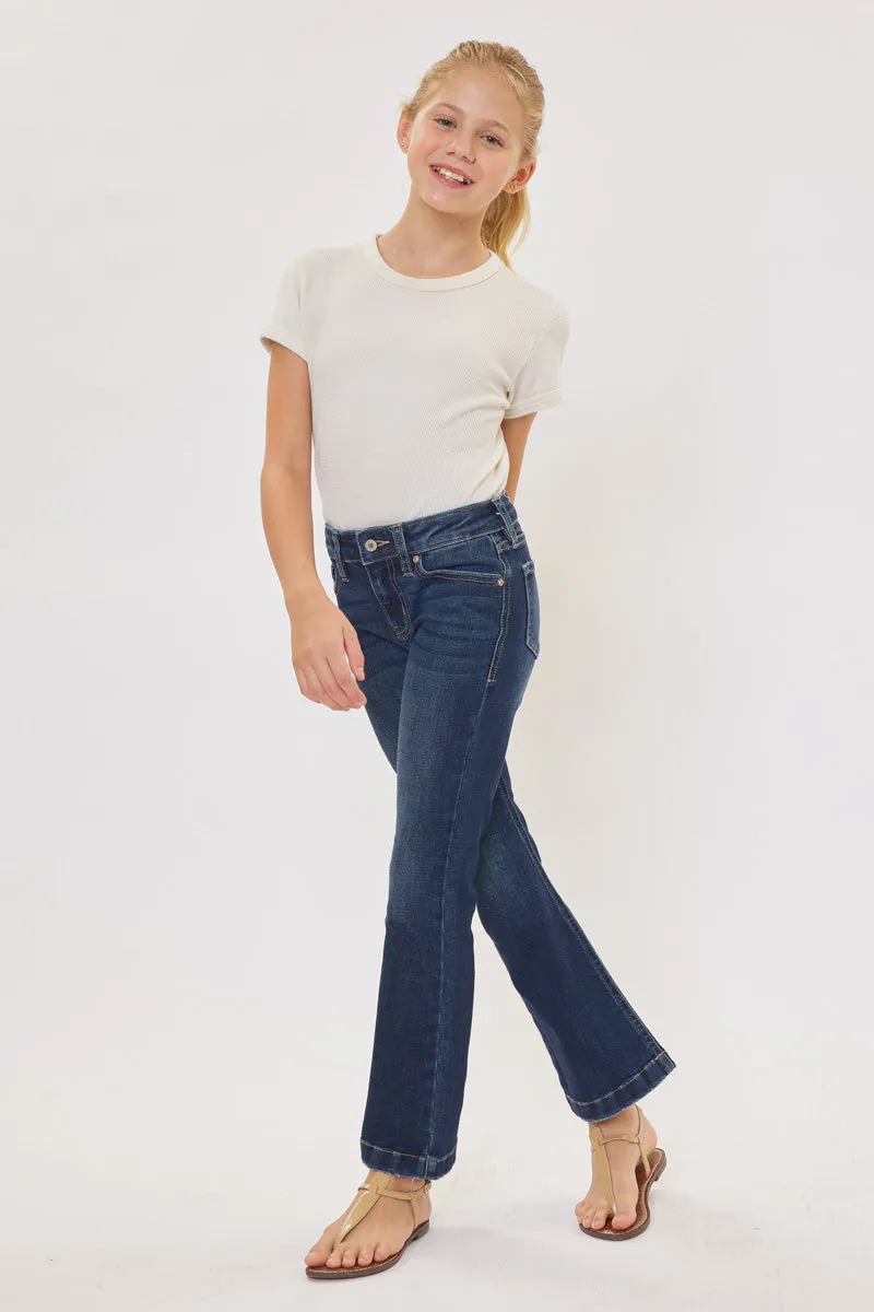 Aster Mid Rise Flare Kid Jeans