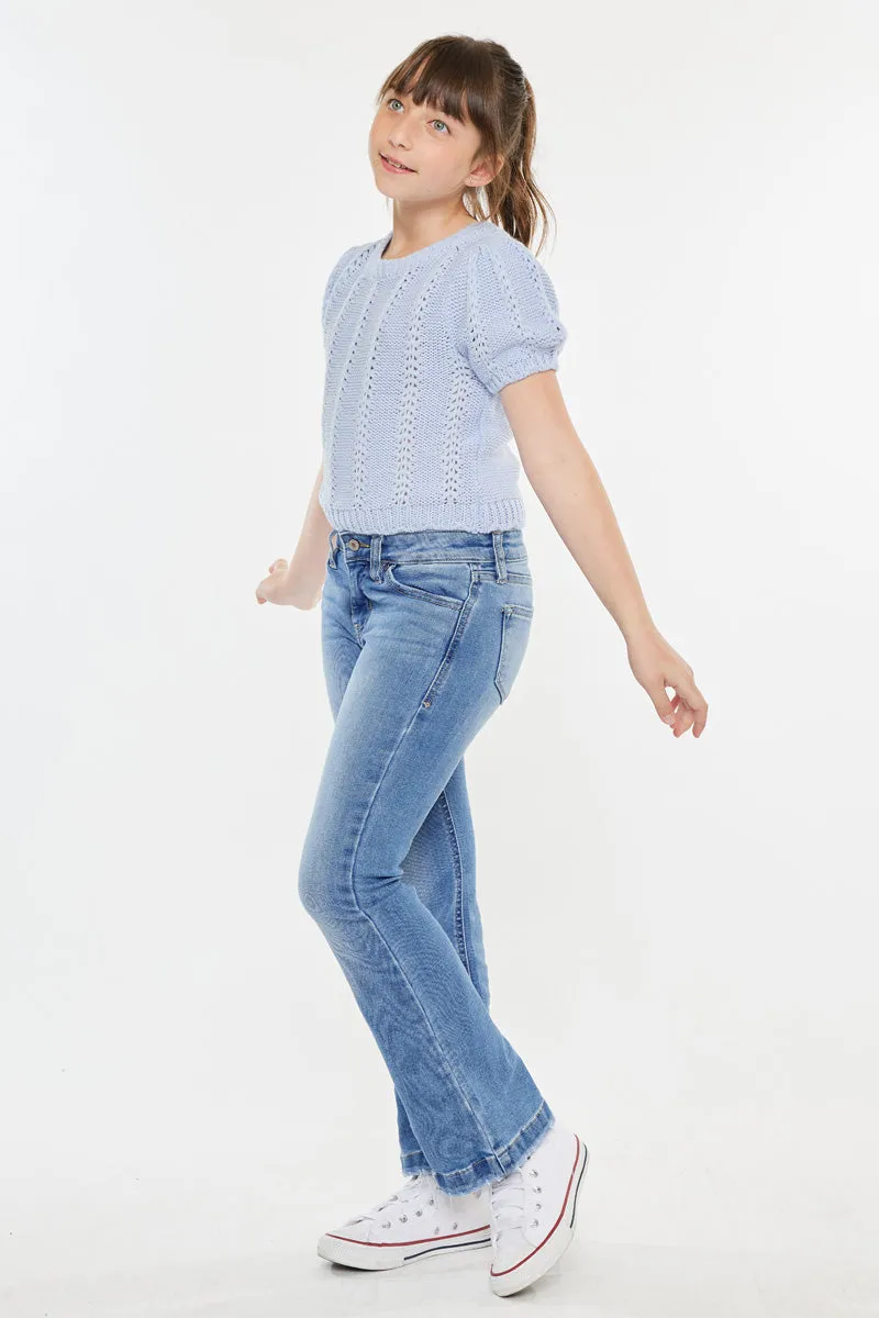 Aster Mid Rise Flare Kid Jeans