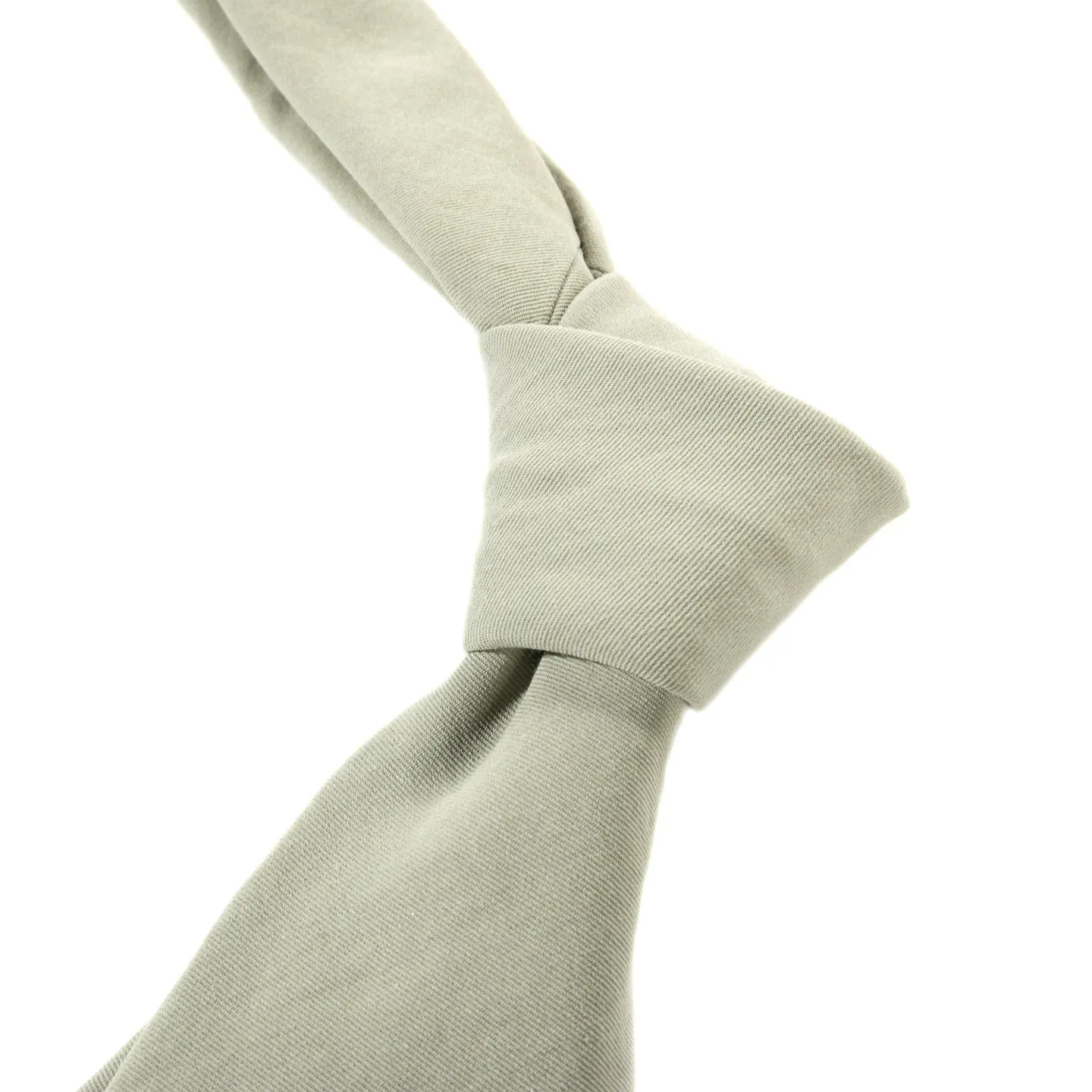 AURALEE HARD TWIST COTTON SILK VIYELLA TIE SAGE GREEN