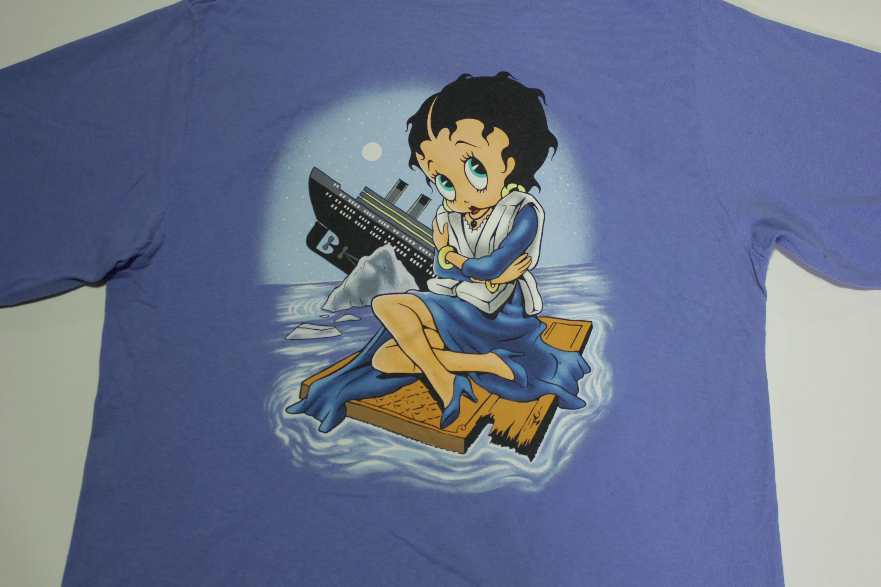 Betty Boop Popeye Titanic 1998 Vintage 90s King Features Syndicate Hearst Changes T-Shirt