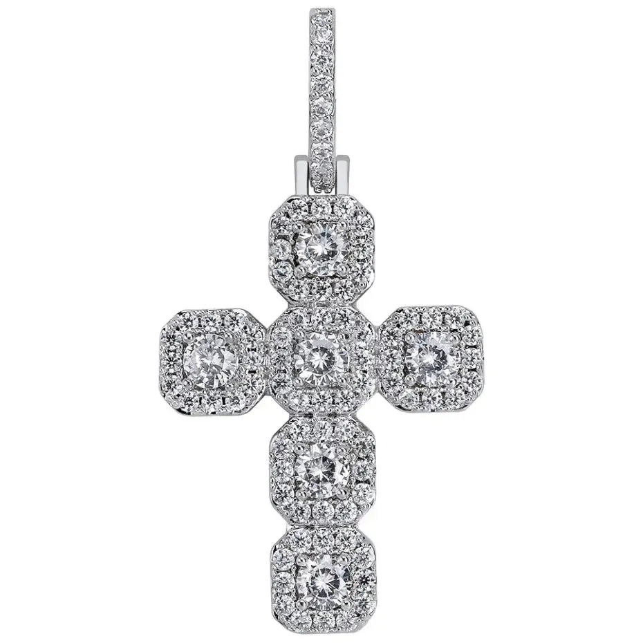 Big Iced Cross Pendant