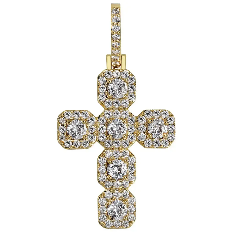 Big Iced Cross Pendant