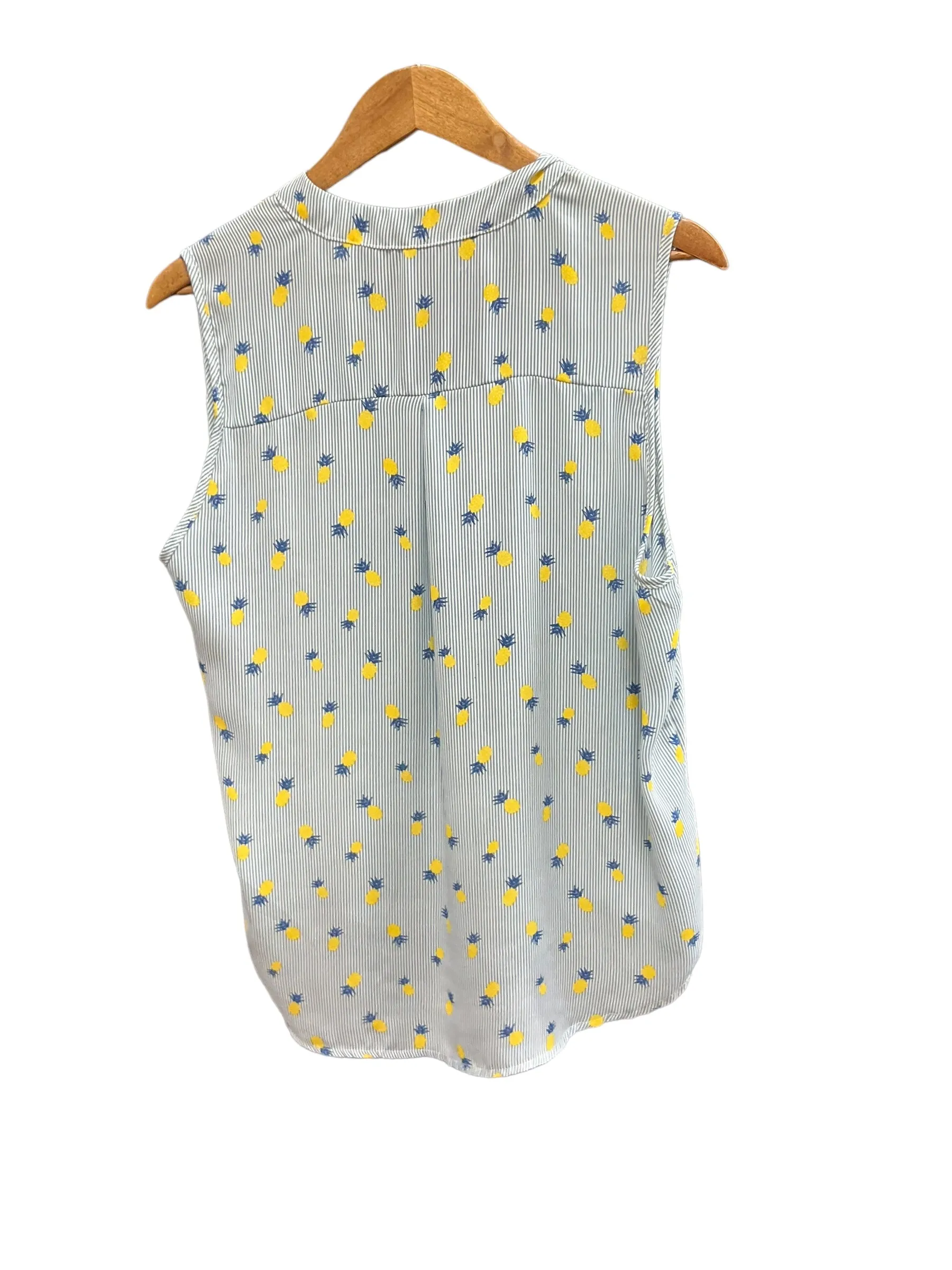 Blue & Yellow Top Sleeveless Clothes Mentor, Size Xl