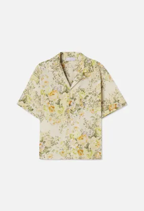 Camp Shirt / Beige Tuscan Floral