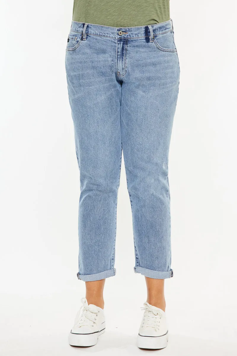 Carmelita  Mid Rise Slim Boyfriend Jeans (Plus Size)