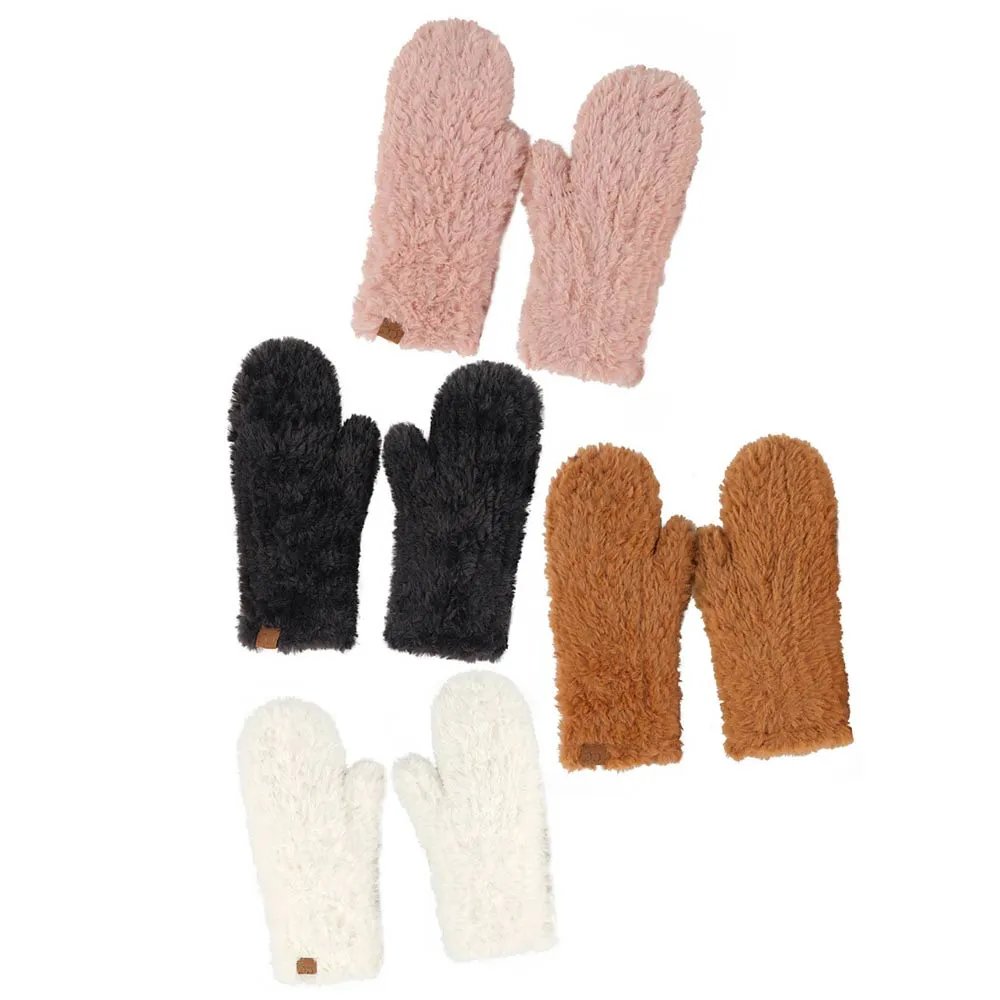 C.C Faux Fur Mittens