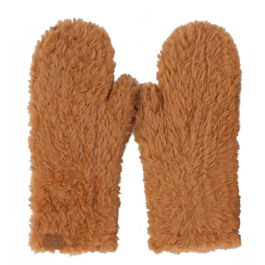 C.C Faux Fur Mittens