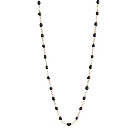 Classic Gigi Black necklace, Rose Gold, 19.7"