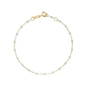 Classic Gigi Jade bracelet, Yellow Gold, 5.9"