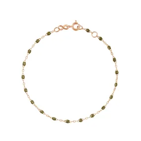 Classic Gigi Khaki bracelet, Rose Gold, 7.5"