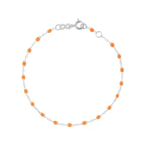 Classic Gigi Orange bracelet, White Gold, 7.5"