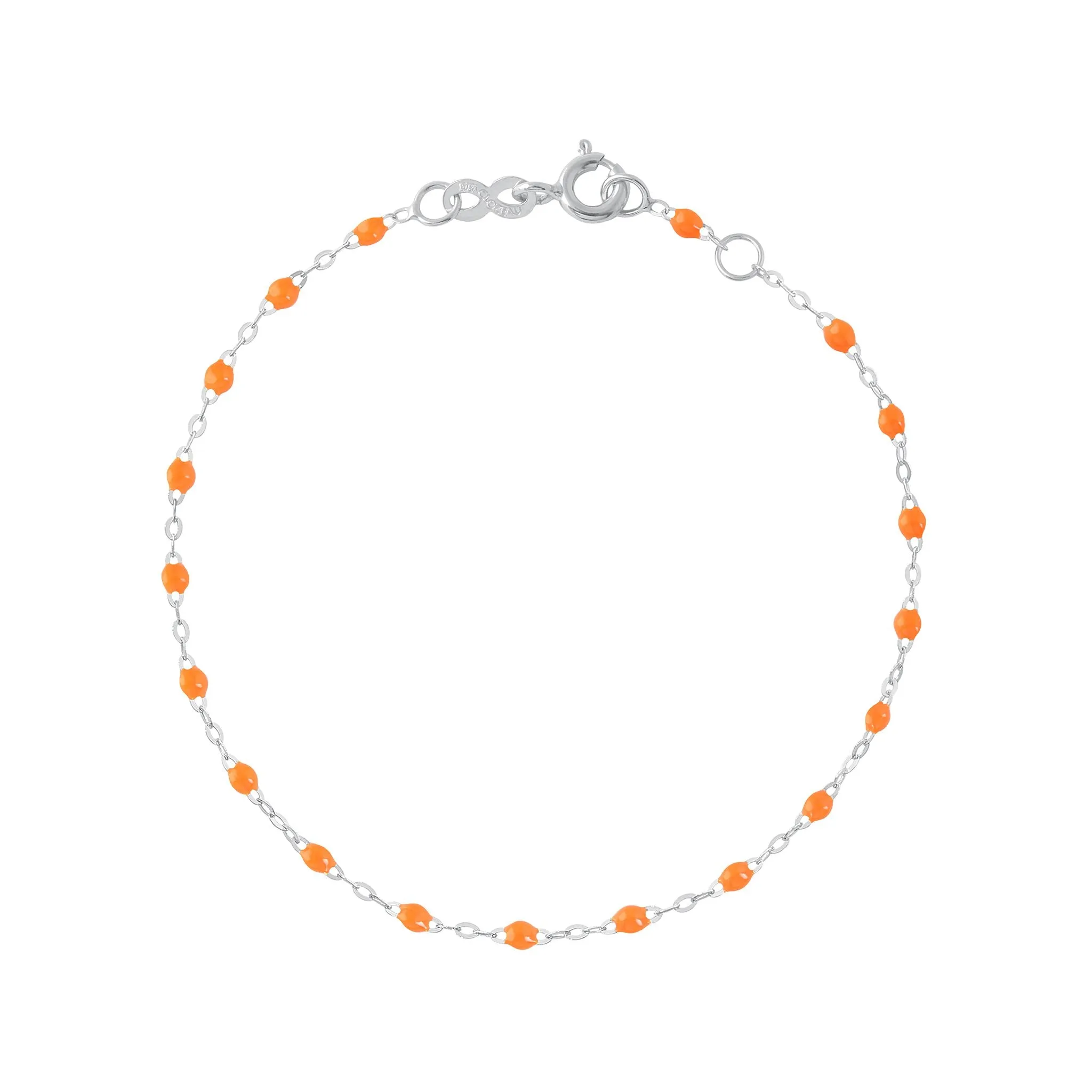 Classic Gigi Orange bracelet, White Gold, 7.5"