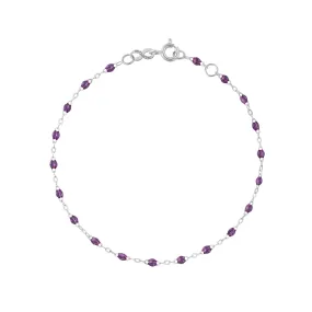 Classic Gigi Violet bracelet, White Gold, 7.5"