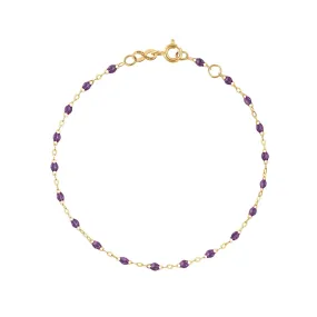 Classic Gigi Violet bracelet, Yellow Gold, 7.5"