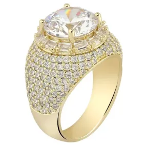 Clustered Diamond Band Ring in Yellow Gold