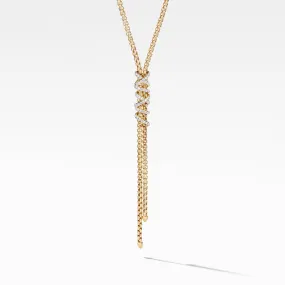 David Yurman Helena Y Necklace in 18K Yellow Gold with Diamonds