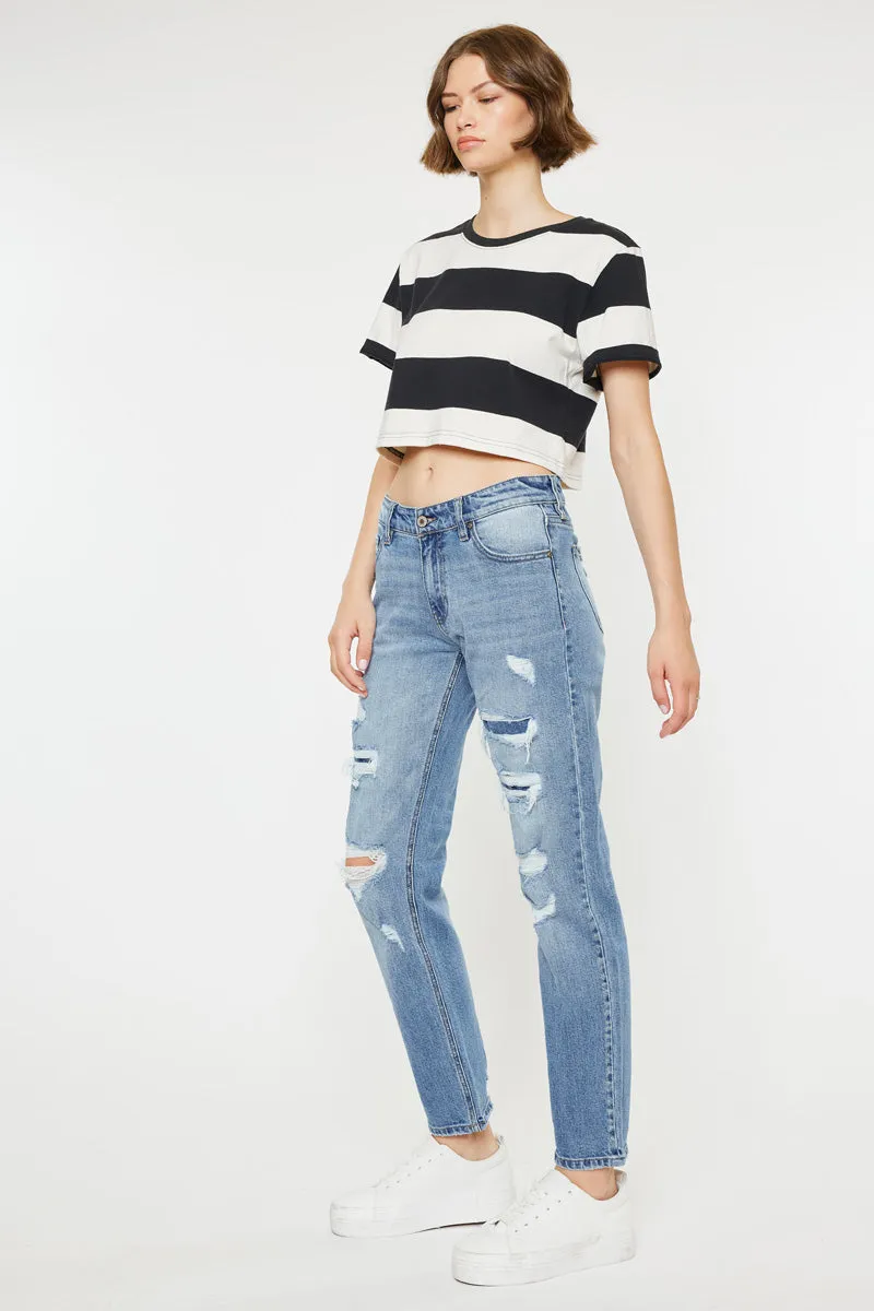 Devika Mid Rise Boyfriend Jeans