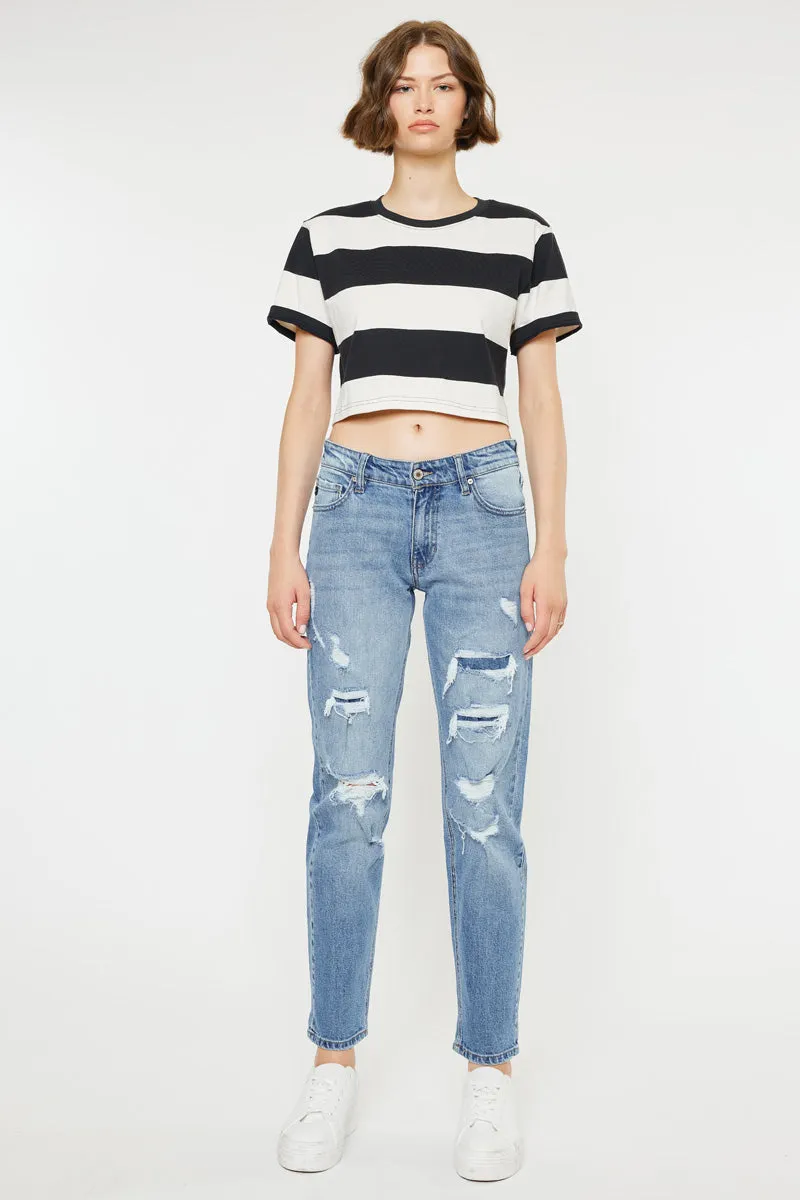 Devika Mid Rise Boyfriend Jeans