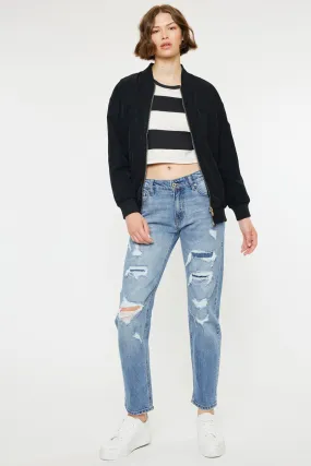 Devika Mid Rise Boyfriend Jeans