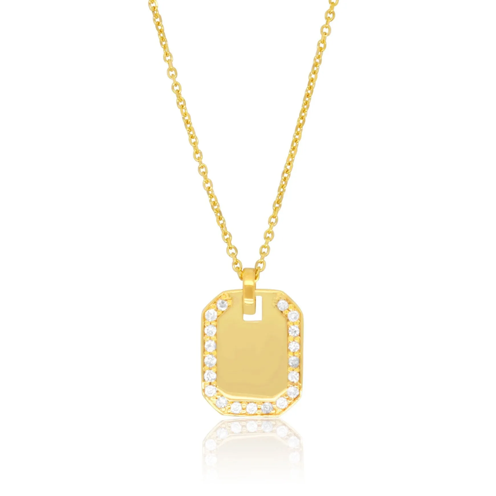 Diamond Tag Necklace