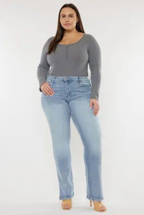 Doreen Mid Rise Y2K Bootcut Jeans (Plus Size)