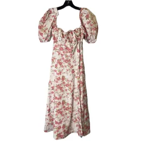 Dress Casual Midi By Clothes Mentor In Floral Print, Size: L