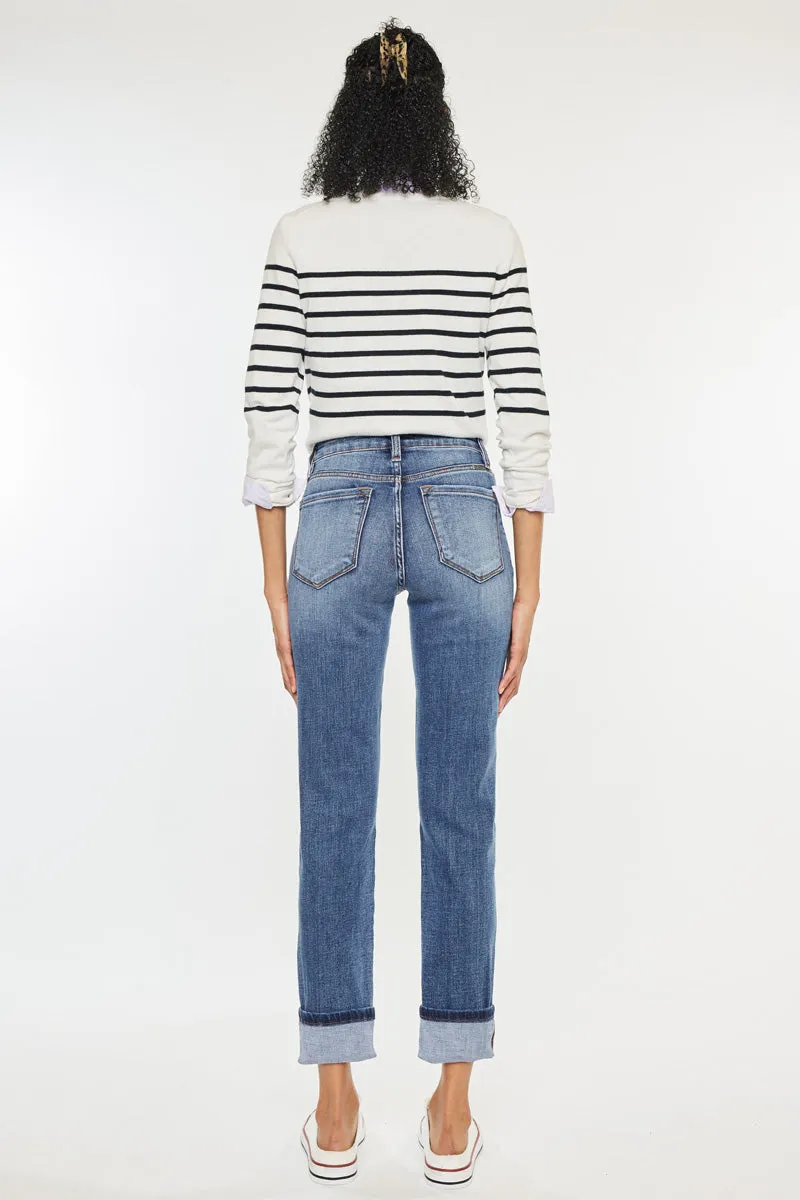 Emmett High Rise Skinny Straight Leg Jeans