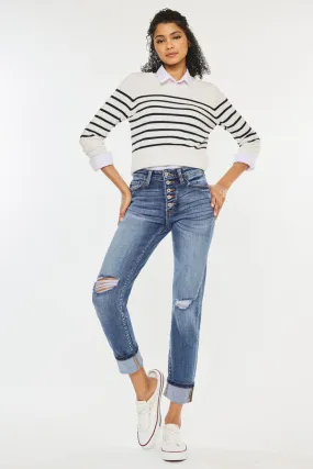 Emmett High Rise Skinny Straight Leg Jeans