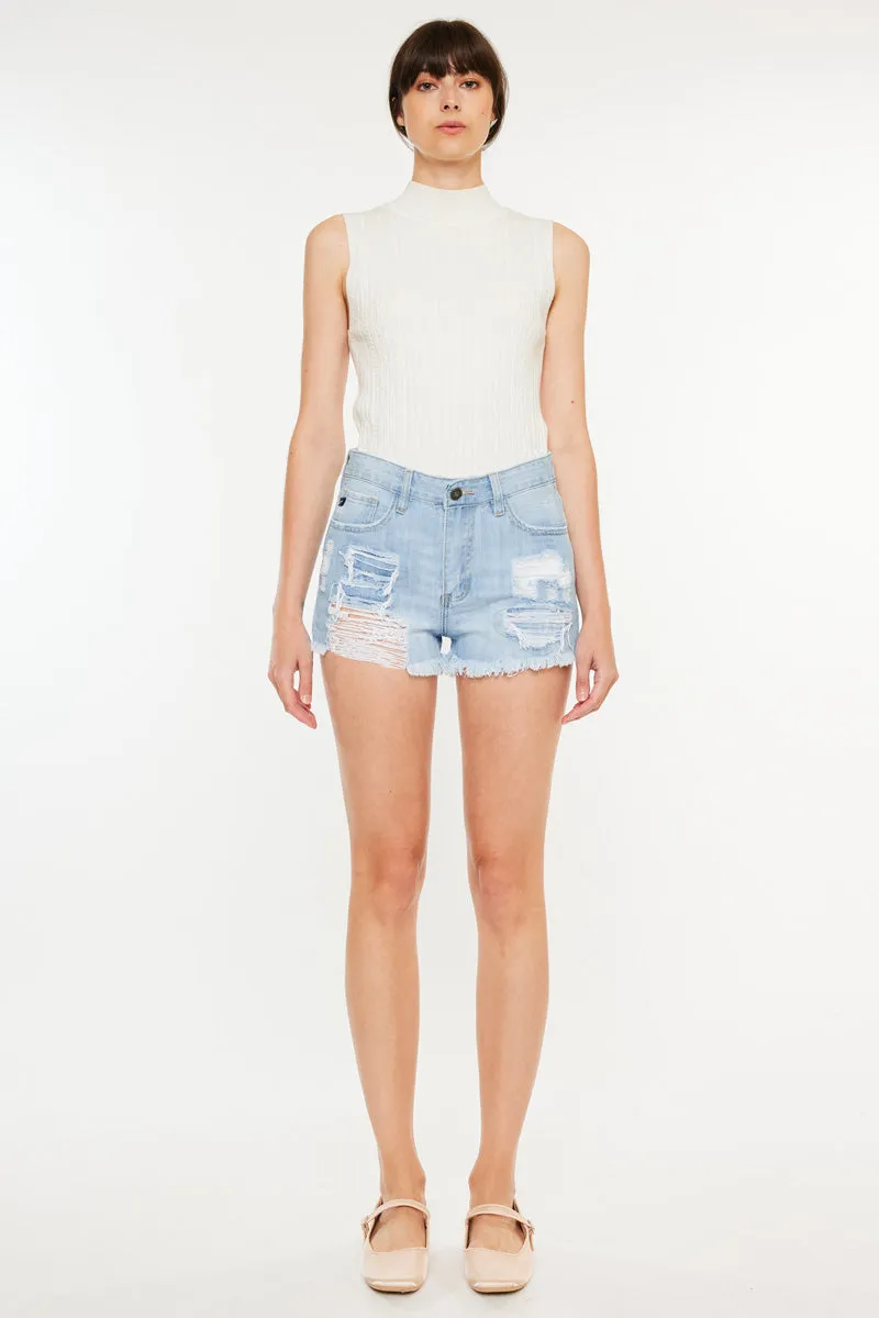 Ethel High Rise Distressed Shorts