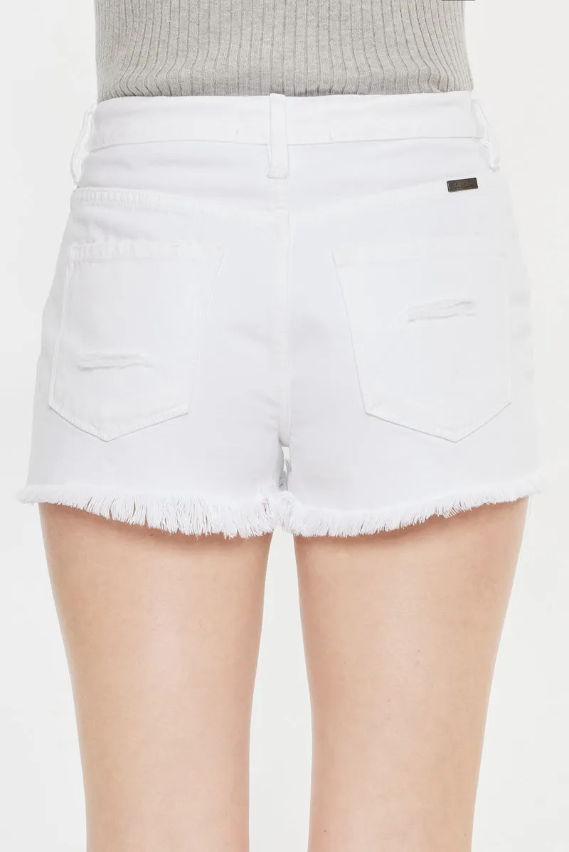 Ethel High Rise Distressed Shorts