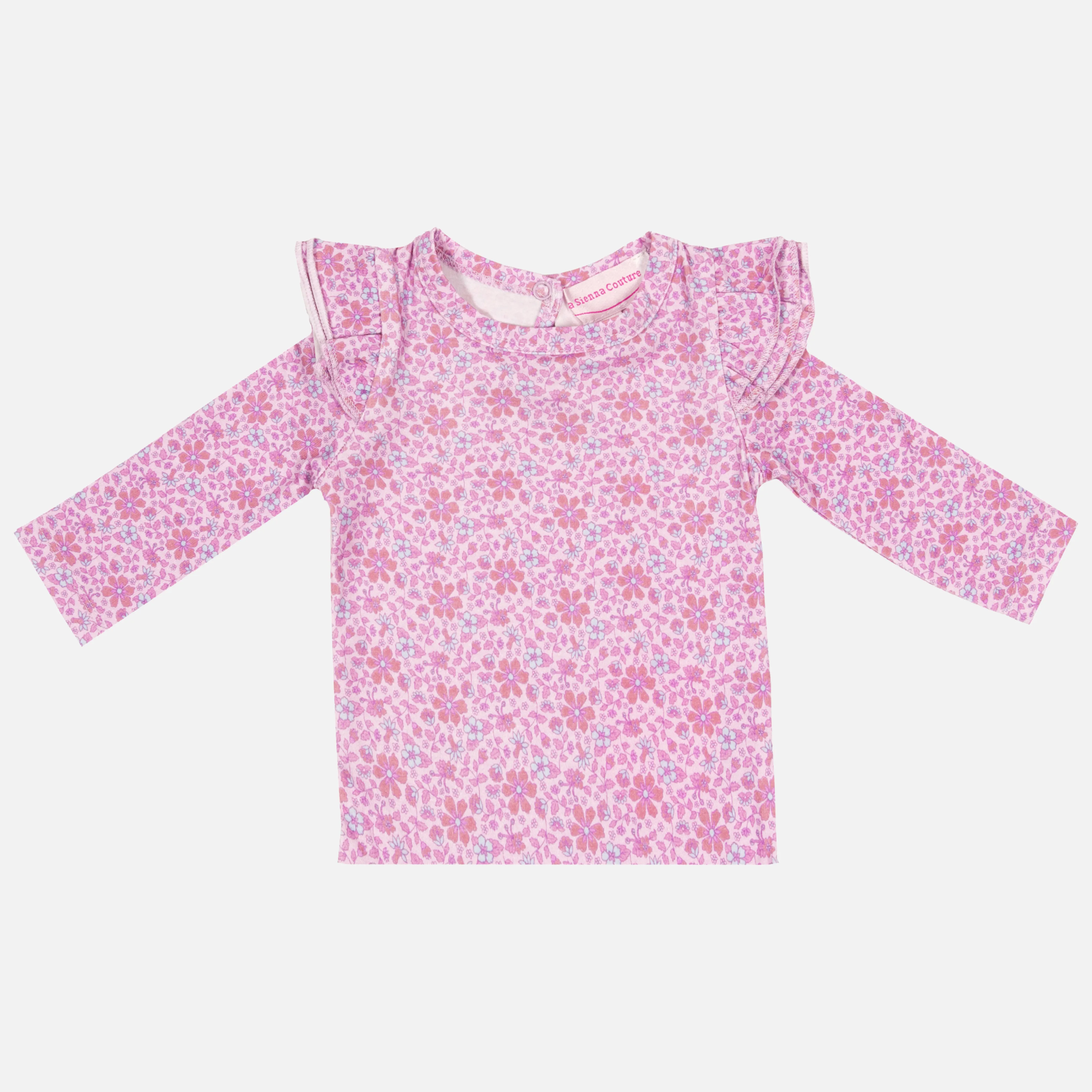 Floral Long Sleeve Flutter - Ellie