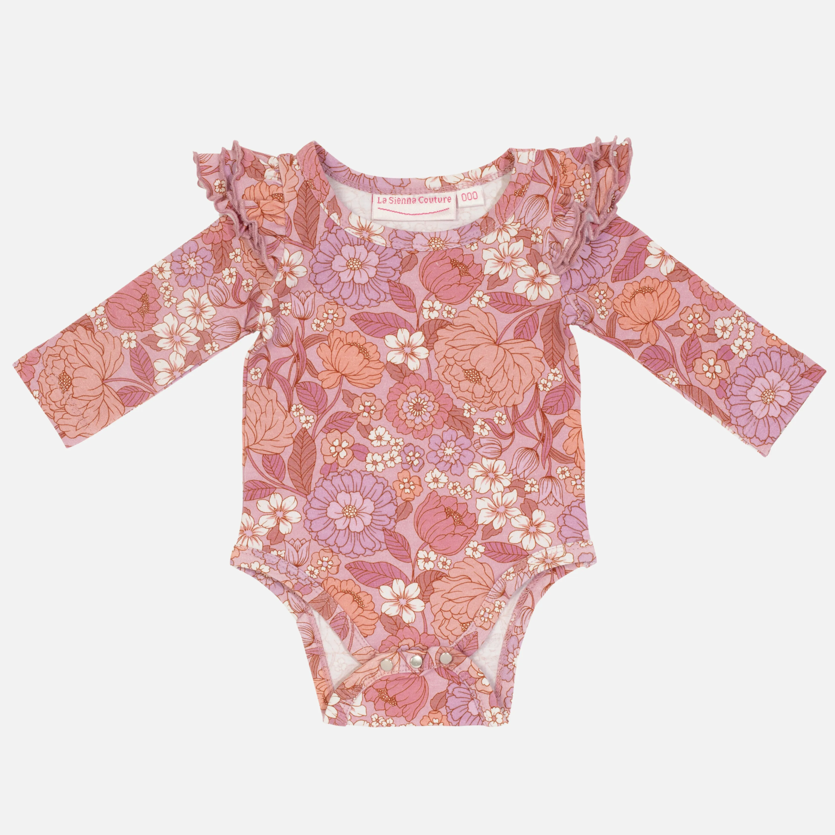 Floral Long Sleeve Flutter - Lainey