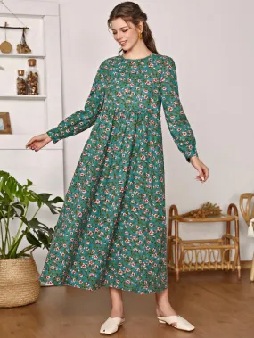 Floral Print Smock Dress