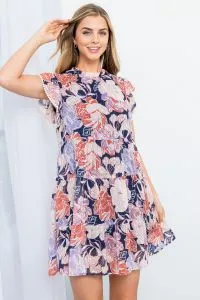 Floral Print Tiered Dress