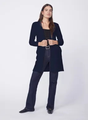 Horizontal Rib Duster in New Navy