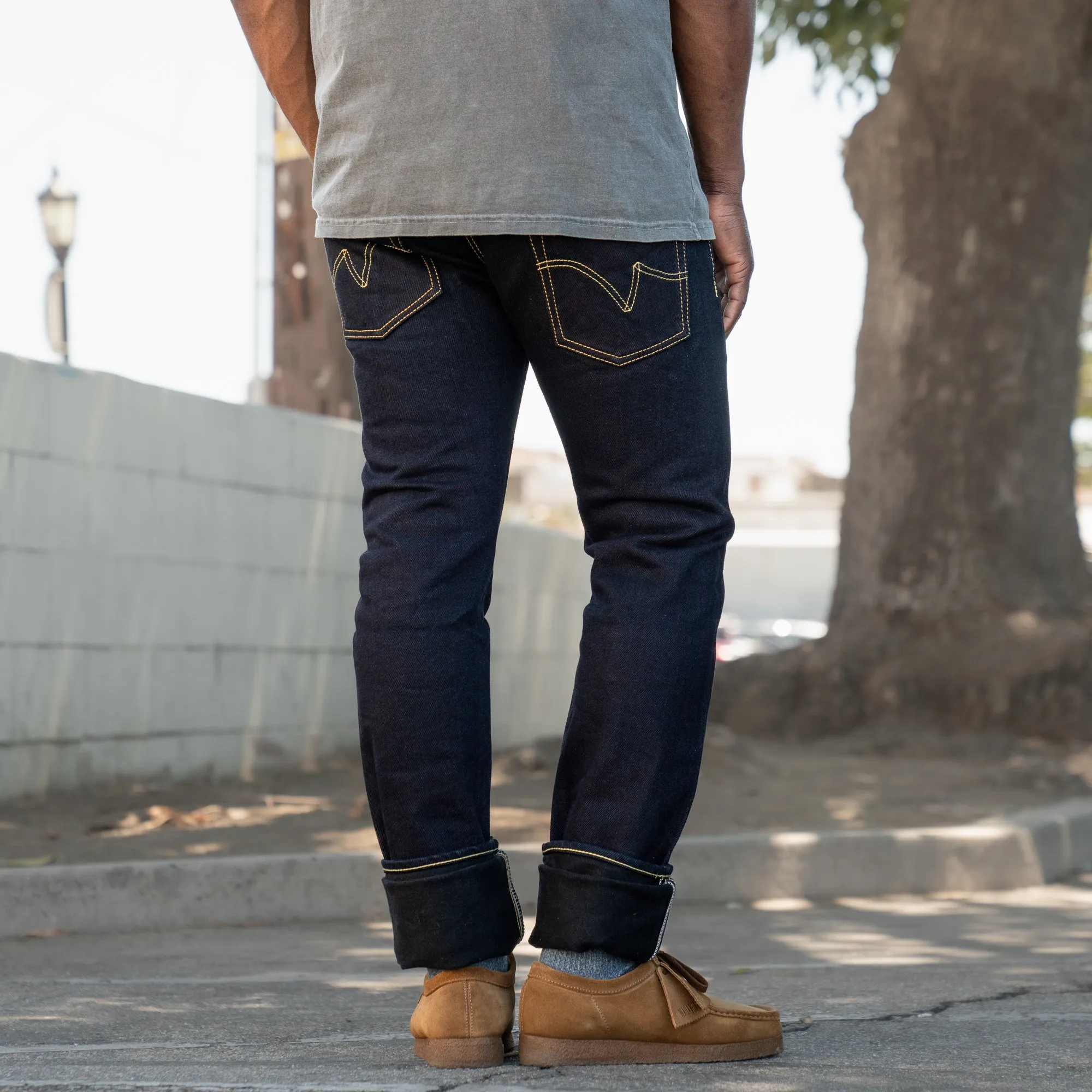 Iron Heart IH-777S-21ib 21oz Selvedge Denim Slim Tapered Jean Indigo/ Black FINAL SALE