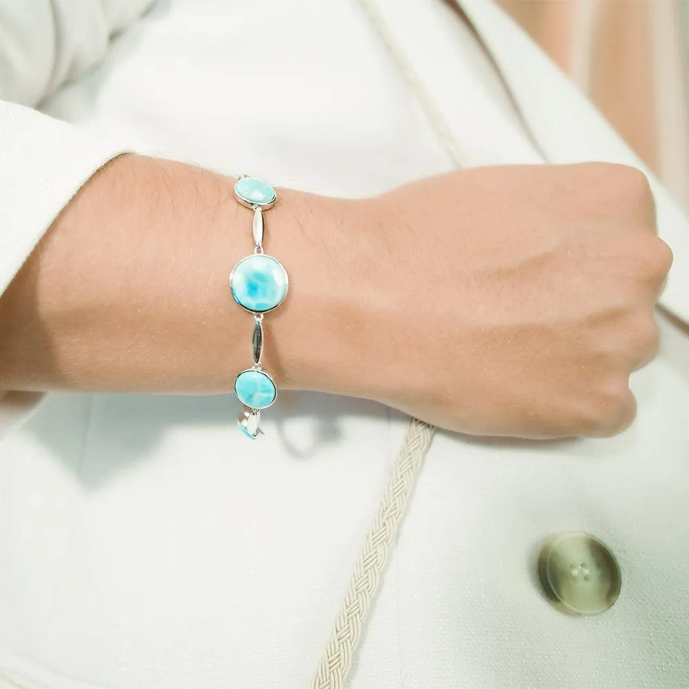 Larimar Water Charm Bracelet