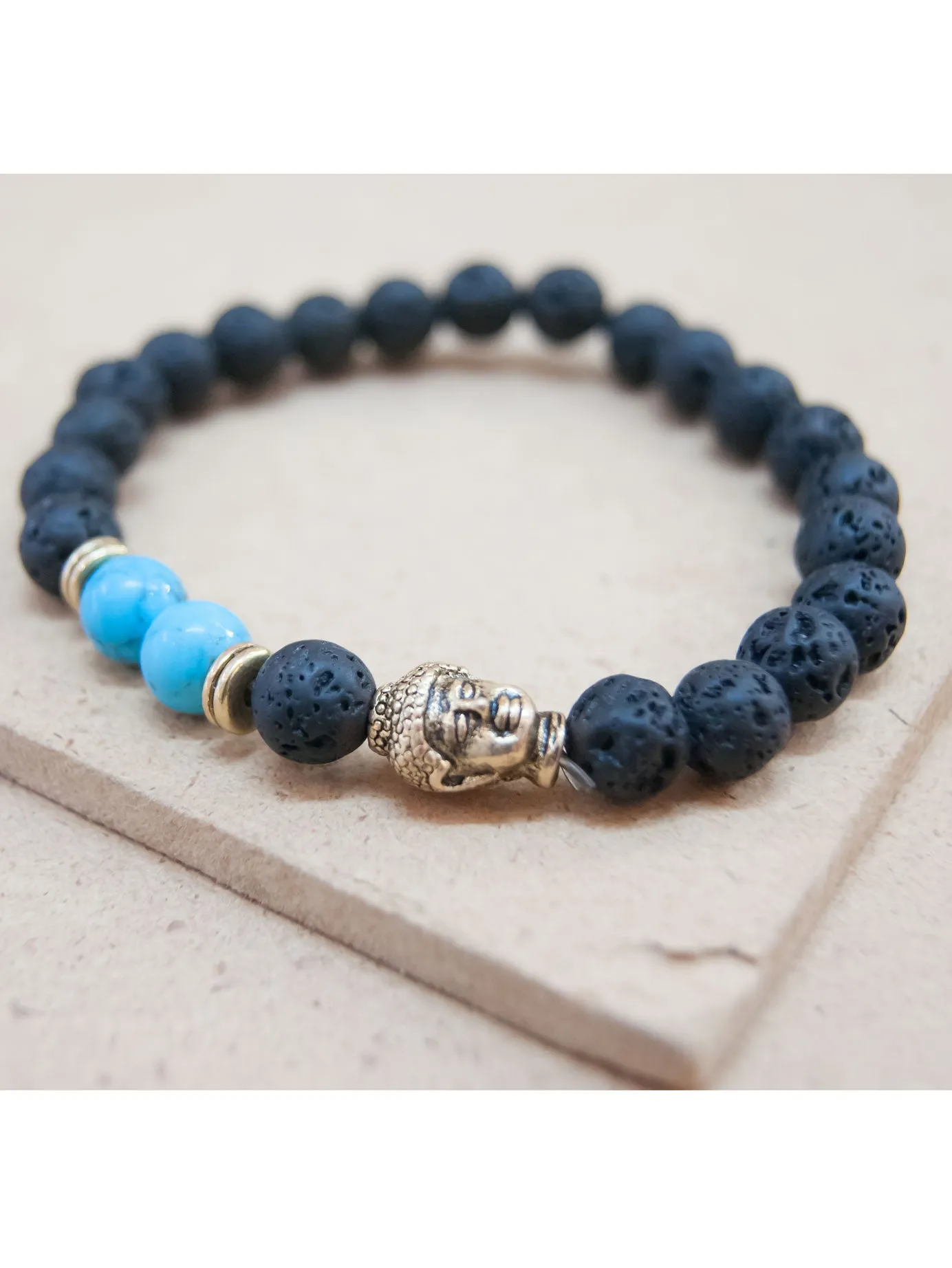 Lavastone Buddha Bracelet