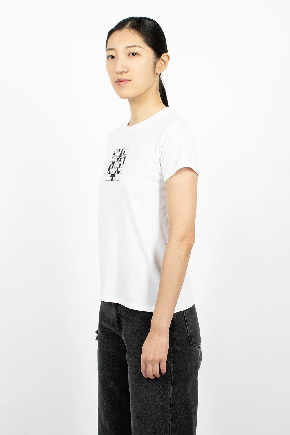 Logo Crossword Mini Boy T-Shirt White