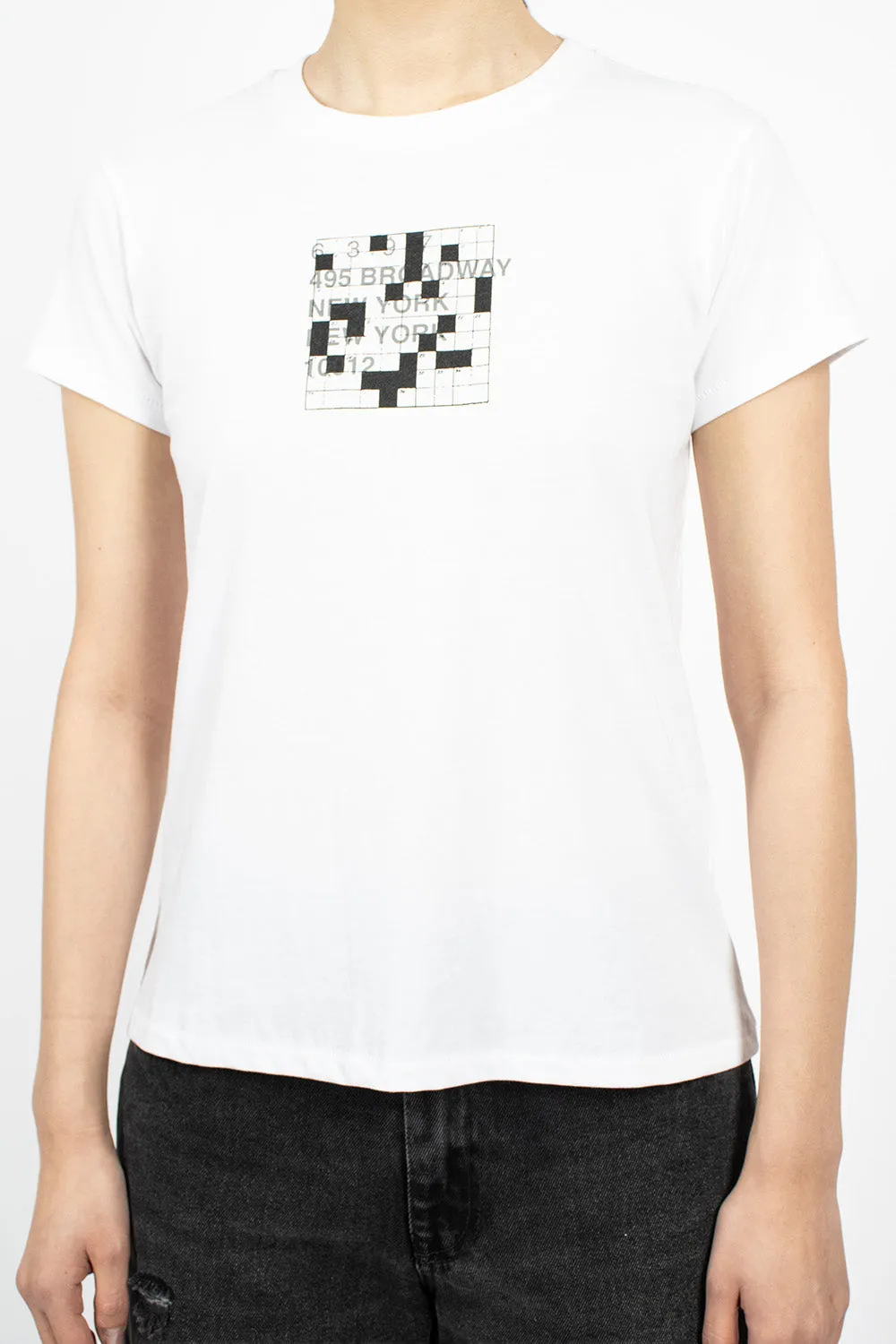 Logo Crossword Mini Boy T-Shirt White