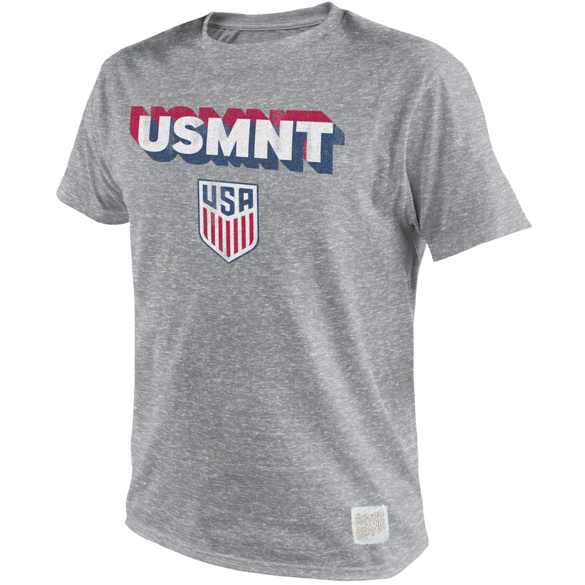 Men's Original Retro Brand USMNT Shadow Grey Tri-Blend Tee