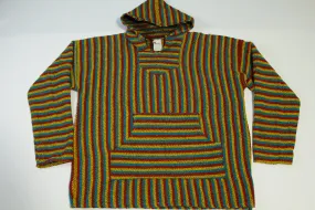 Peyote Mexico Drug Rug Poncho Hoodie Baja Sweater Vintage Pullover