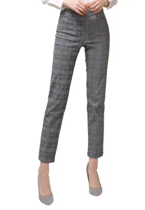 Plaid Straight Trousers