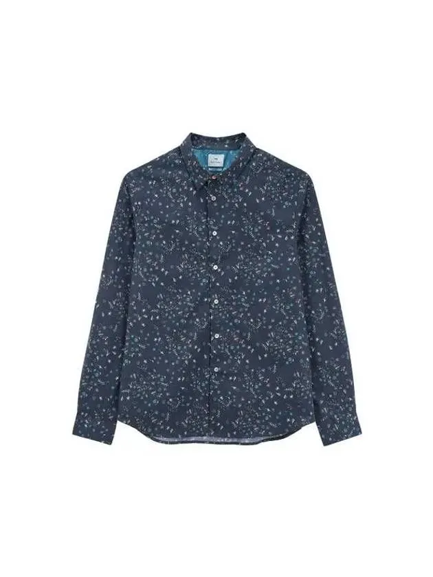 PS Micro Floral Slim Shirt Navy